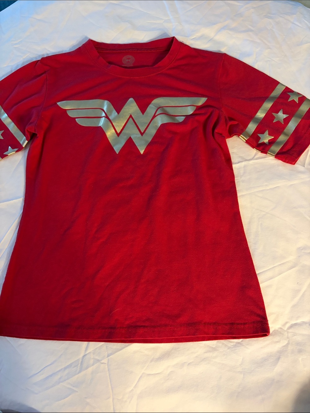 DC Comics Wonder Woman Red Tee with Gold Emblem